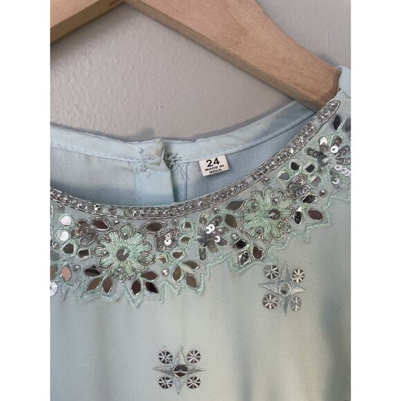 Womens Size 24 Corset, Tassel Top Made In‎ India - Picture 2 of 9